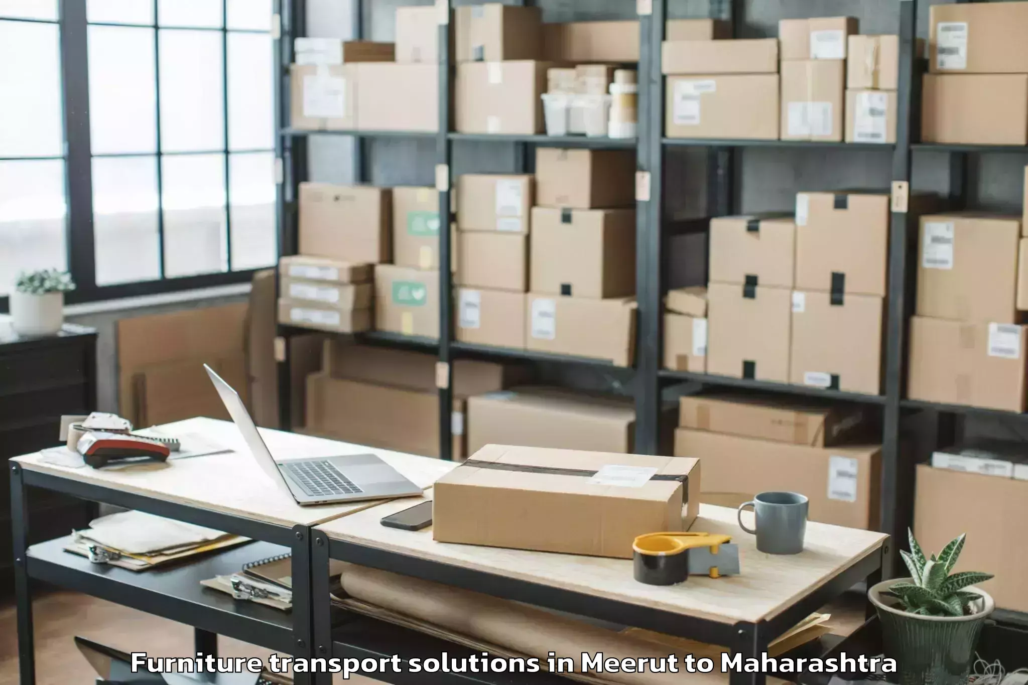 Meerut to Mhasvad Furniture Transport Solutions Booking